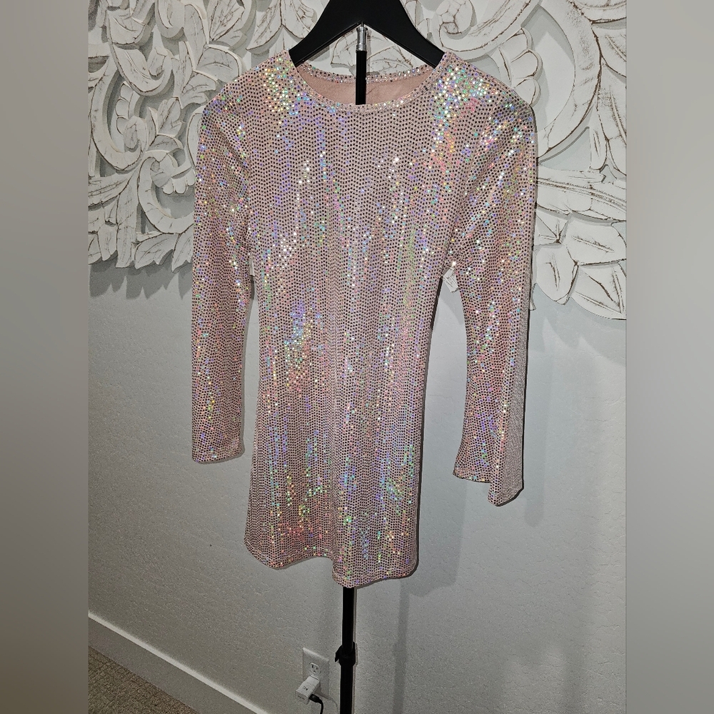 NWT Allison & Kelly Sparkling Sequin Pink Dress